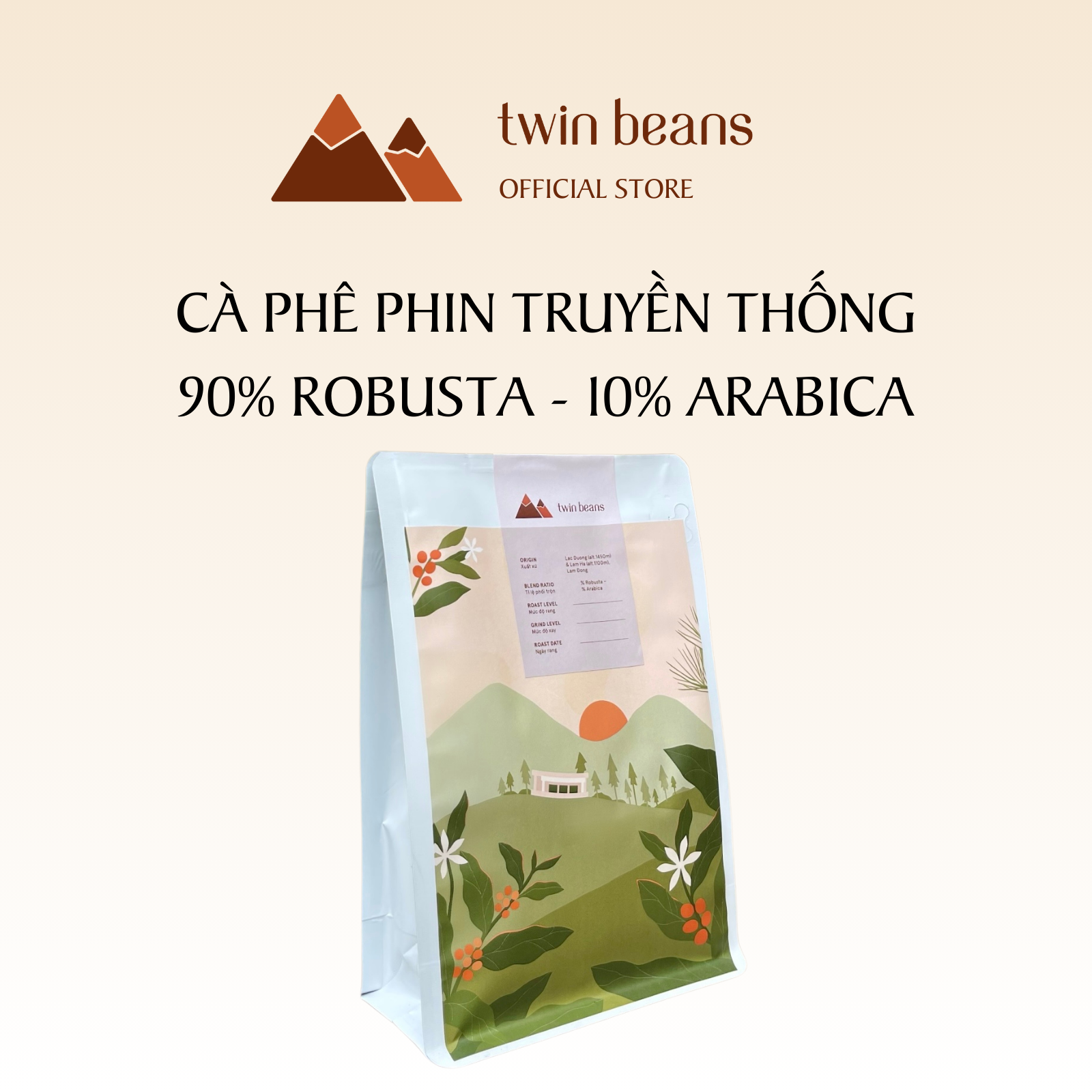 Traditional Vietnamese Phin Coffee - 90% Robusta 10% Arabica